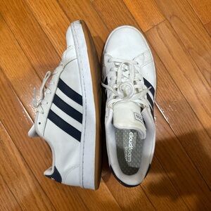 Adidas Men's White and Navy Sneakers